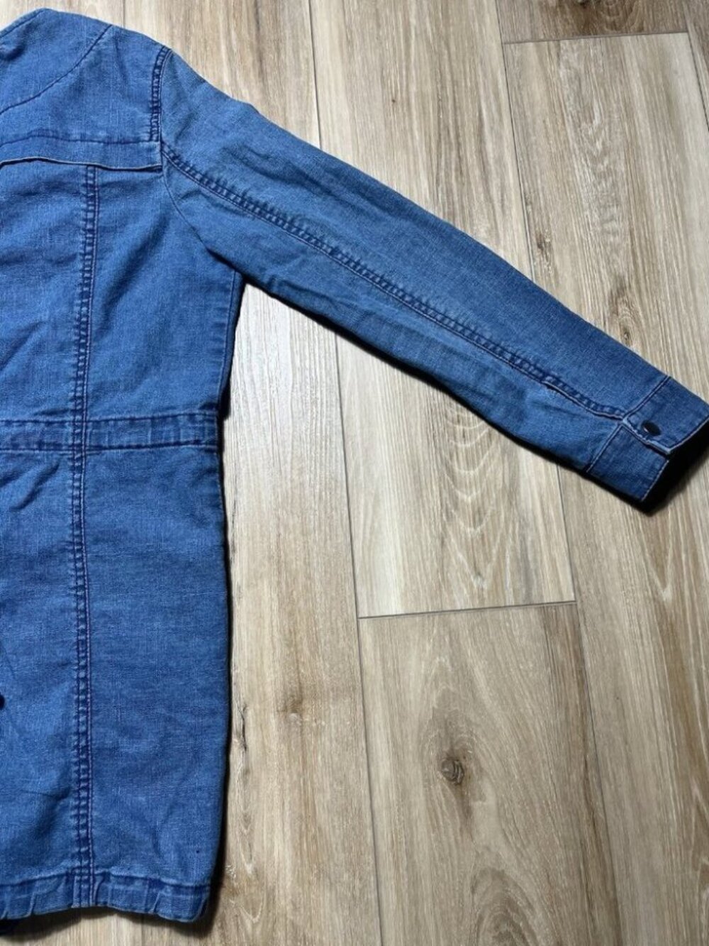 Hei Hei Anthropologie Open Front Linen Chambray Denim Jacket - Women Size XS - Picture 15 of 15